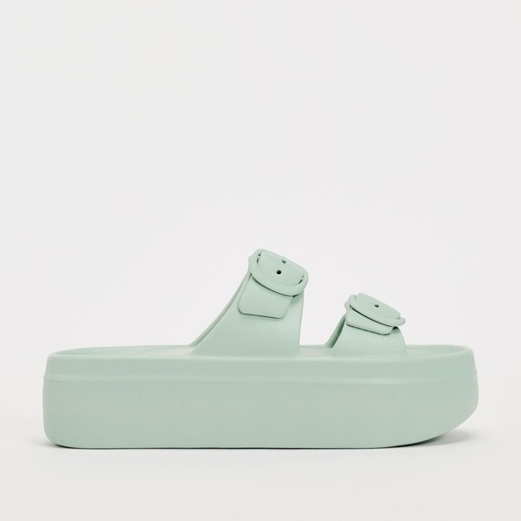 ZARA PLATFORM RUBBERIZED STRAPPY ATHLETIC SANDALS bloggers favorite - Picture 4 of 14